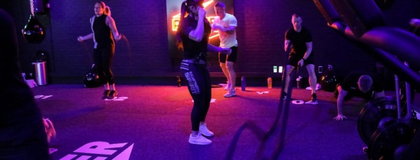 Five People taking part in a fitness class in the power studio