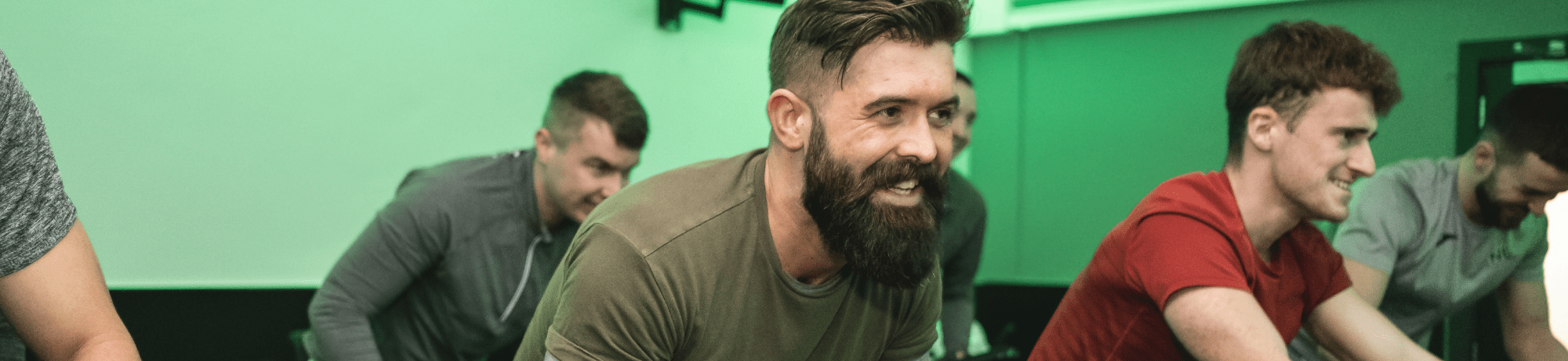 Man Taking Part In Spin Class